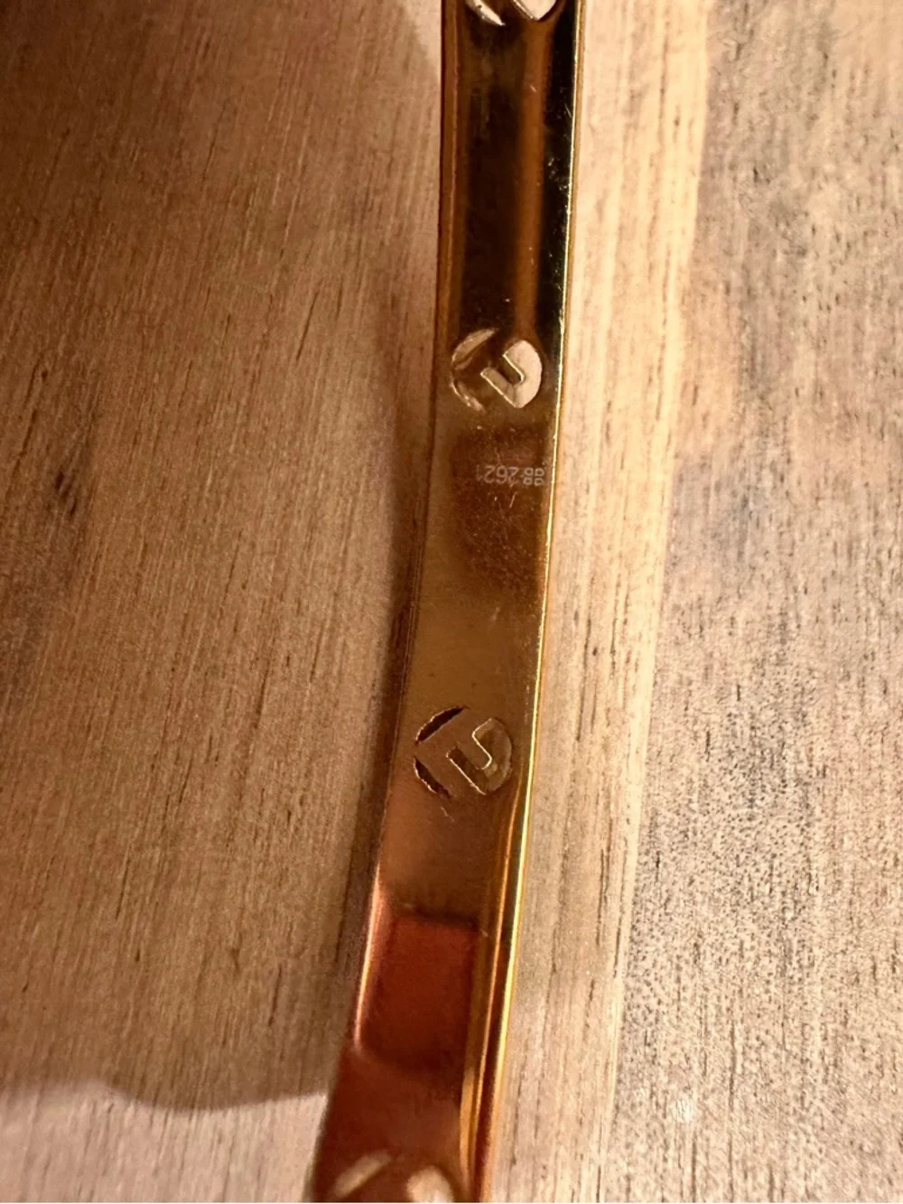 Fendi Gold Metal Logo Cuff Bracelet - Picture 5 of 5